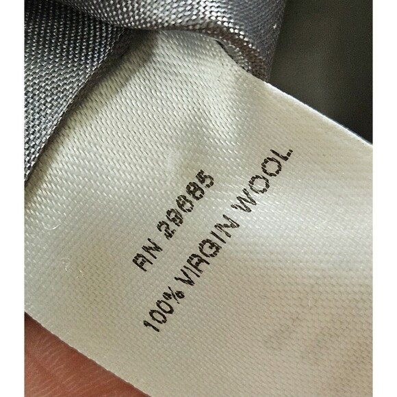 Pendleton Gray Pinstripe Virgin Wool Blazer Double Breasted Academia Size 12 - Picture 9 of 9